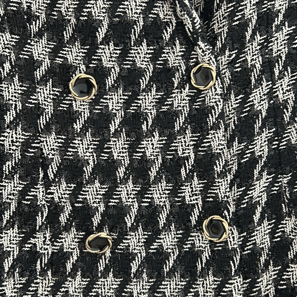 🖤 NWT Chic Houndstooth Double-Breasted Mini Dres… - image 5